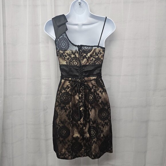 Teeze Me Dress Y2K Black Lace Vamp Coquette Whimsigoth Mini XS - Picture 7 of 12